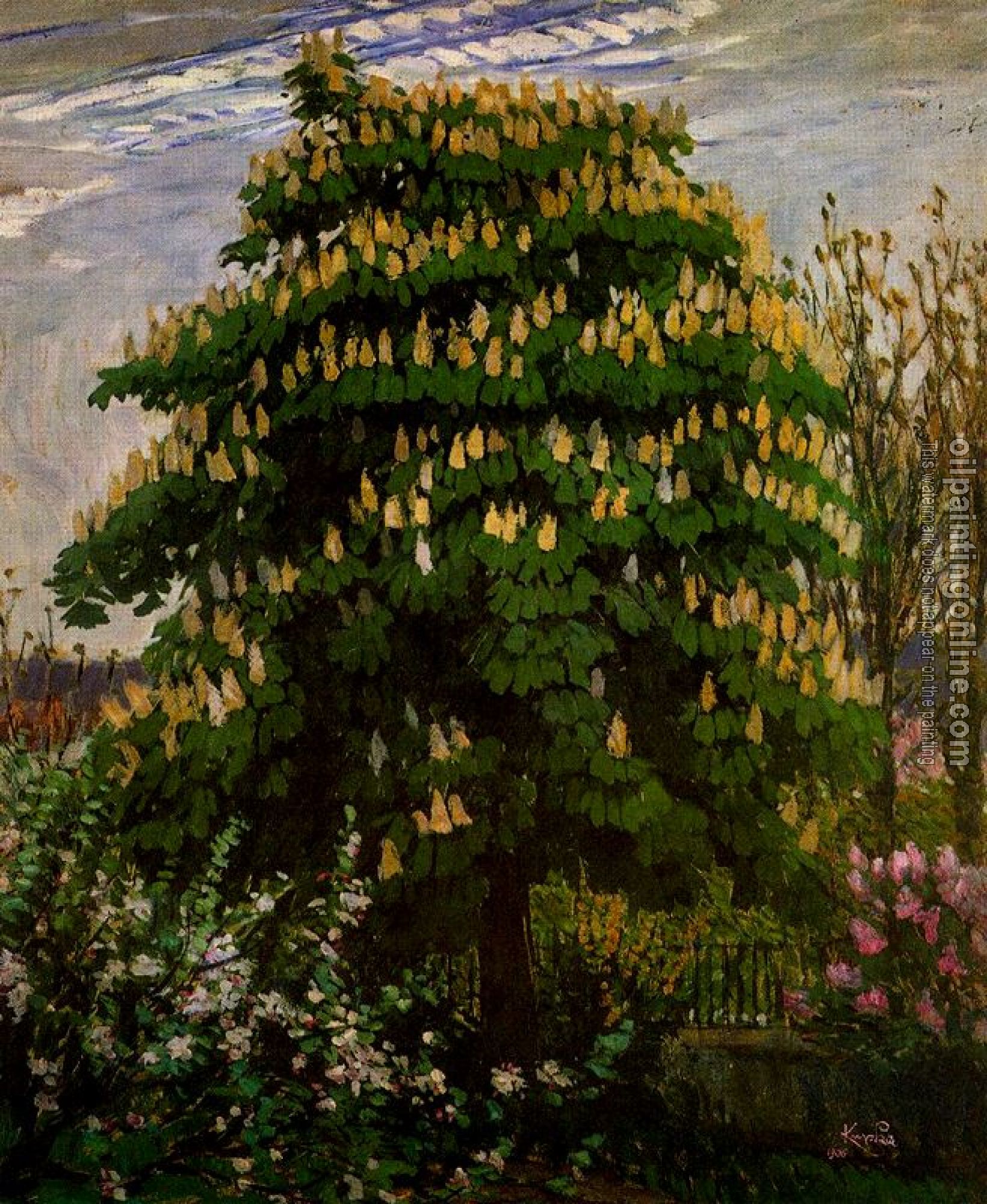 Frantisek Kupka - The chestnut tree in blossom